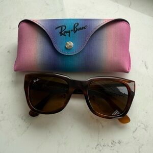 Ray-Ban Brown Sunglasses with Gradient Case
